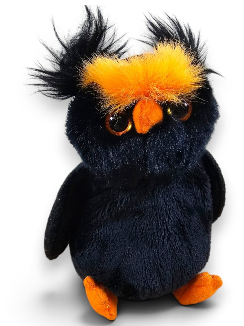 Ty Beanie Babies Hootsey Owl Beanbag Plush Toy Halloween Black w/ Tags 2008